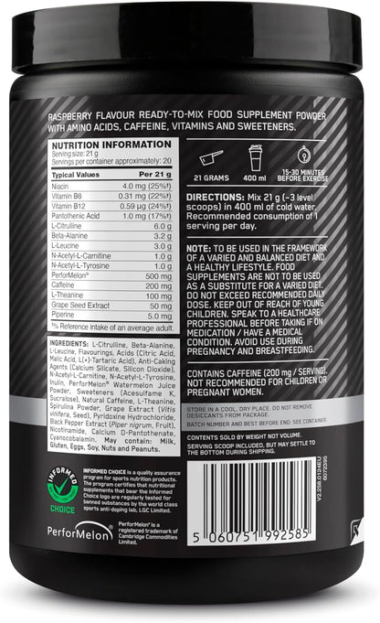 Optimum Nutrition Platinum Pre Workout Blue Raspberry 420g