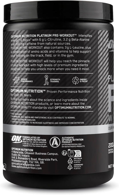 Optimum Nutrition Platinum Pre Workout Blue Raspberry 420g