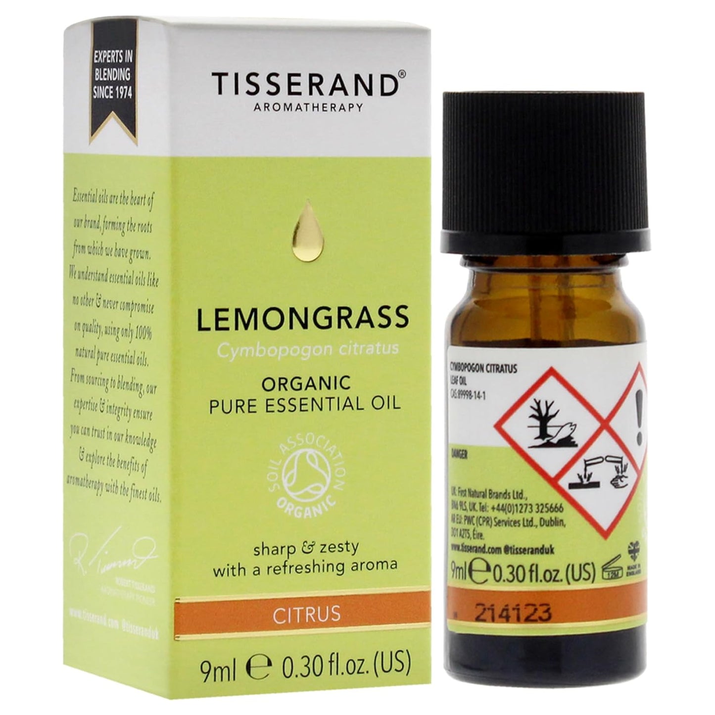Tisserand Organic Lemon Grass Oil 9ml
