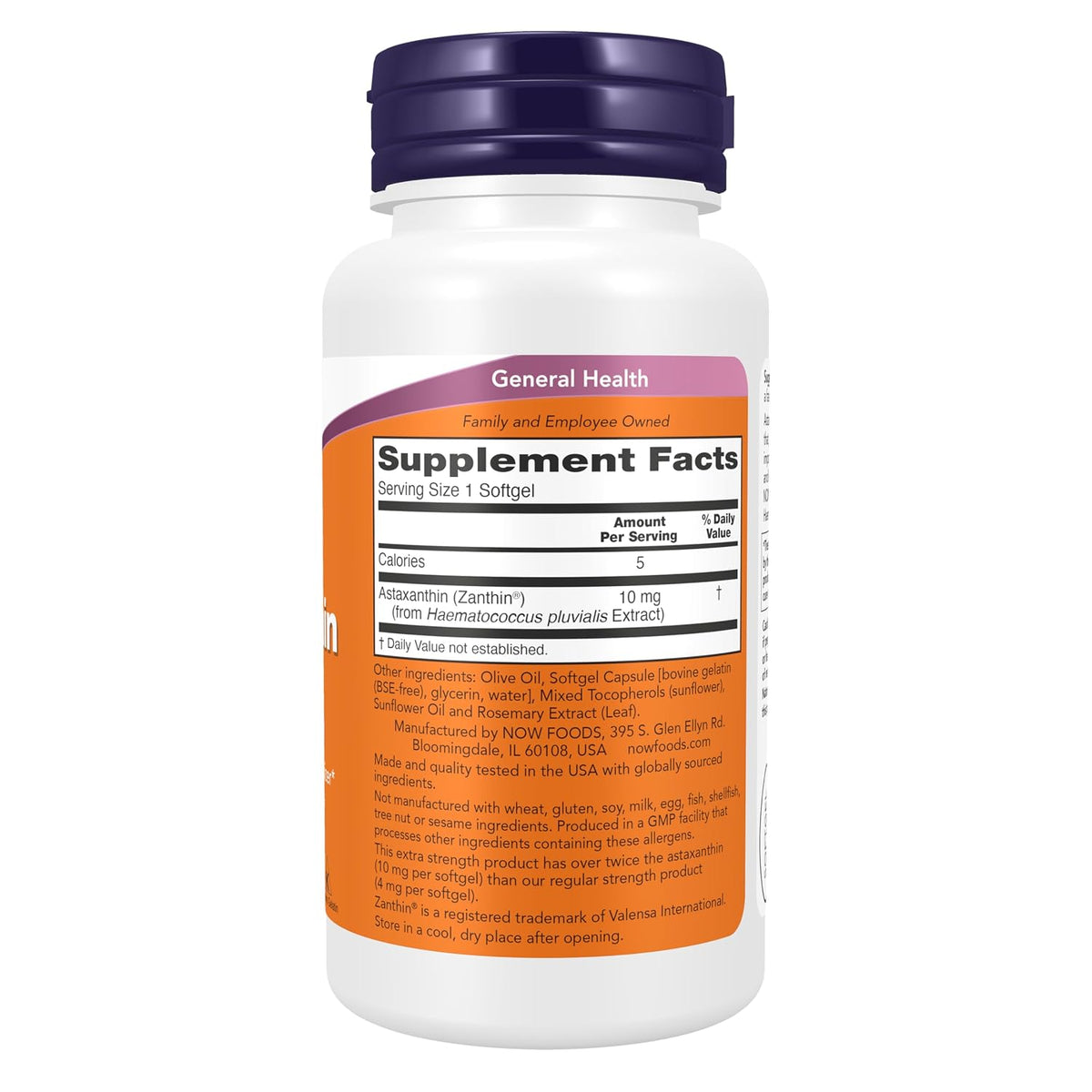 Now Extra Strength Astaxanthin 10mg 60Softgels