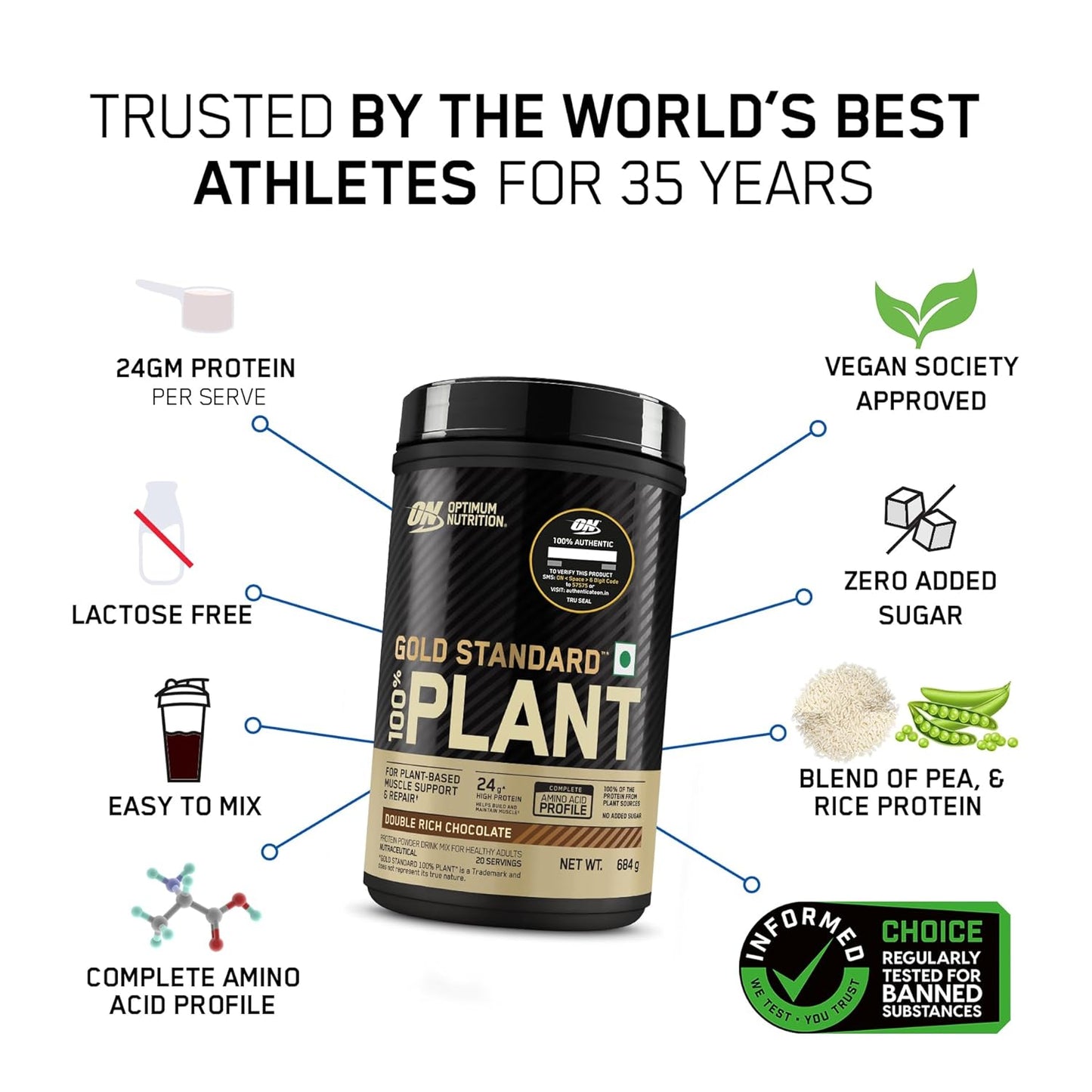 Optimum Nutrition Gold Standard PLANT VANILLA 684g