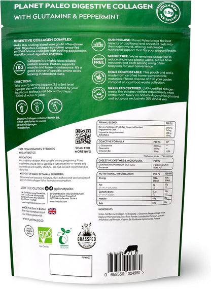 Planet Paleo Digestive Collagen Mint 245g