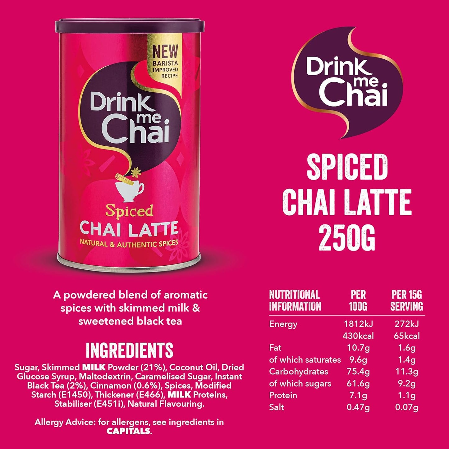 Drink Me Chai Spiced Chai Latte