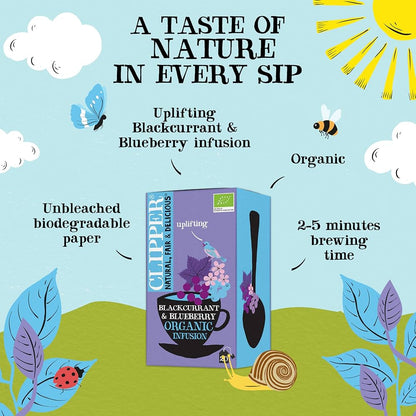 Clipper Org Blackcurrant and Blueberry 20 Bags