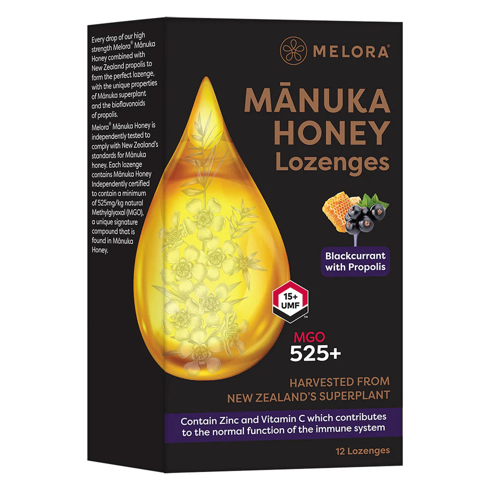 Melora Manuka & Propolis Lozenges Blackcurrant 50g