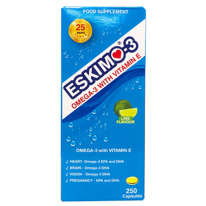 Eskimo 3 Omega 3 With Vitamin E 250 Capsules