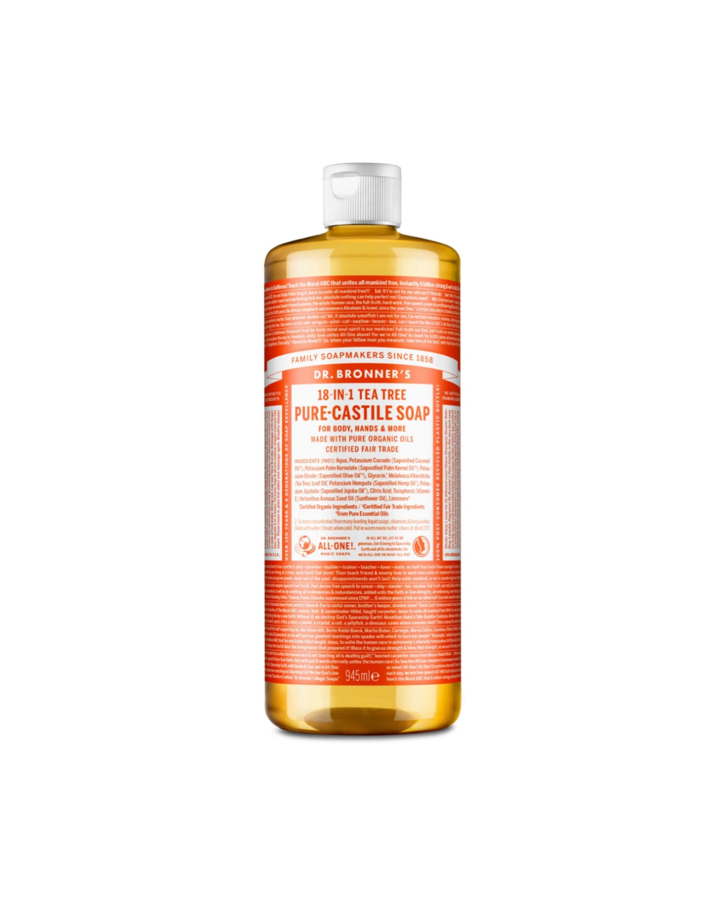 Dr. Bronner's Tea Tree Castile Liquid Soap (Org) 946ml