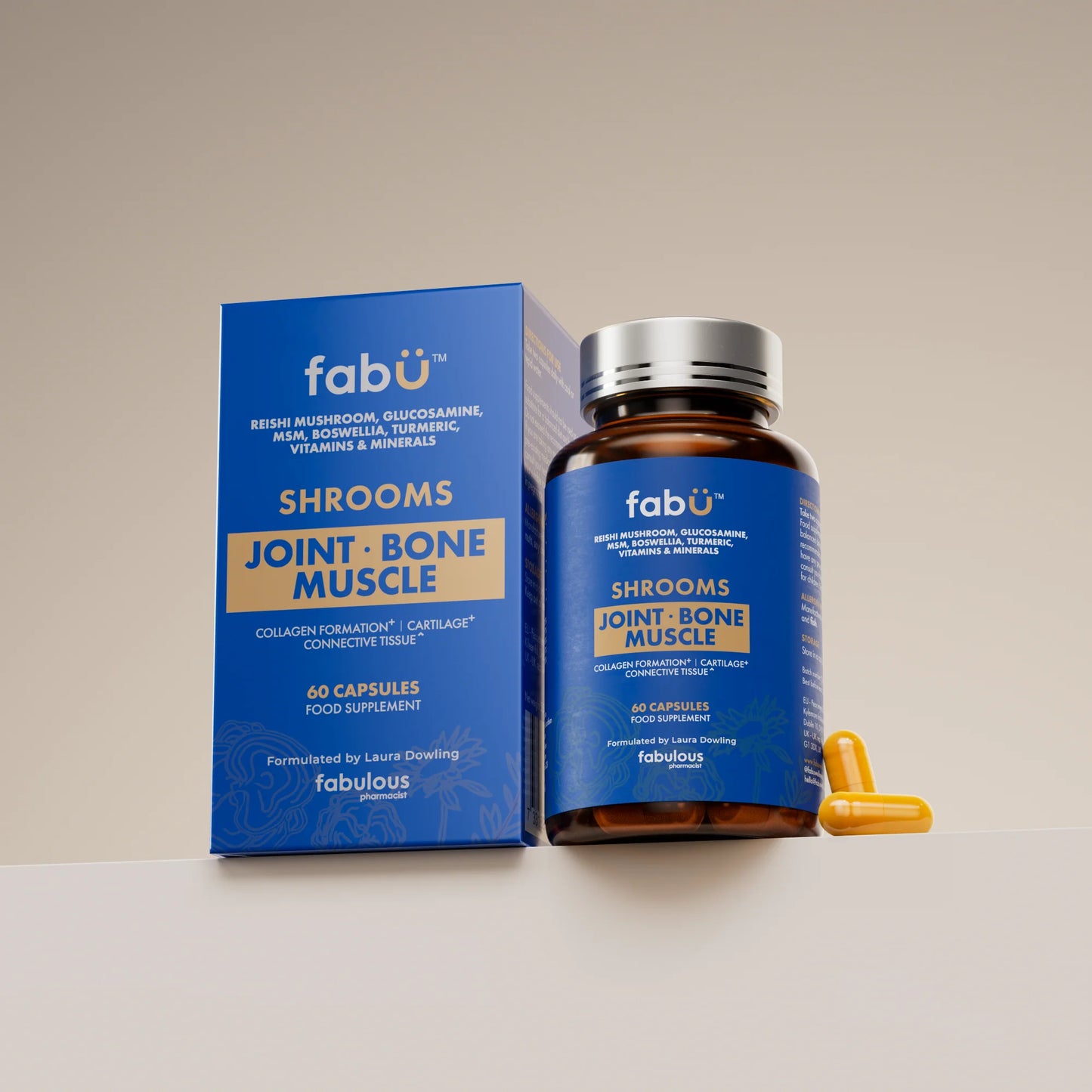 FabU Shrooms Joint-Bone-Muscle 60capsules