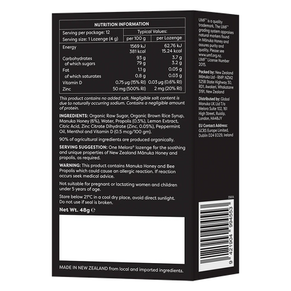 Melora Manuka & Propolis Lozenges Lemon & P 50g