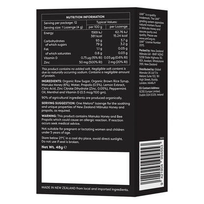 Melora Manuka & Propolis Lozenges Blackcurrant 50g