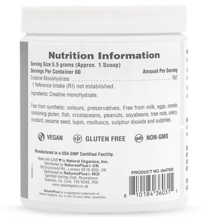 Natures Plus Creatine Monohydrate Powder 330g
