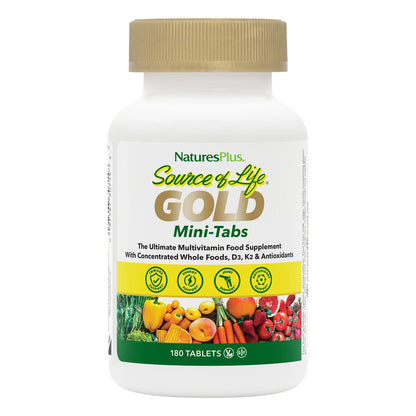 Nature's Plus SOURCE OF LIFE GOLD MINI-TABS (180 Tablets)