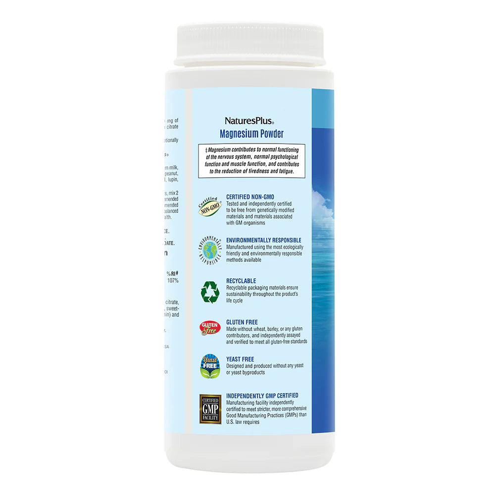 Nature's Plus Orange Magnesium Powder 504 Grams