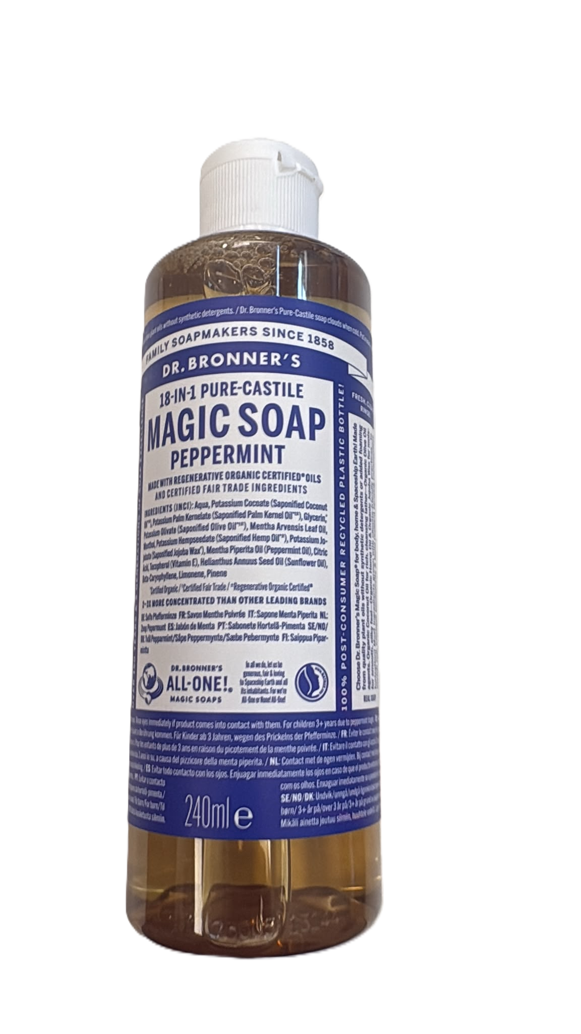 Dr. Bronner's Peppermint Castile Liquid Soap 240ml