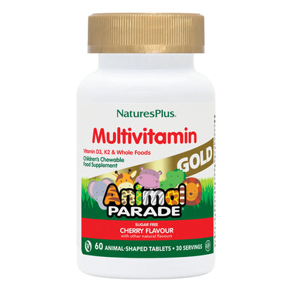 Nature's Plus Animal Parade® GOLD Multivitamin Children's Chewables - Cherry 60 pcs