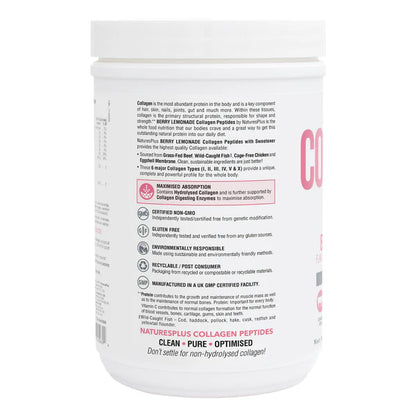 Nature's Plus Collagen Peptides Berry Lemonade
