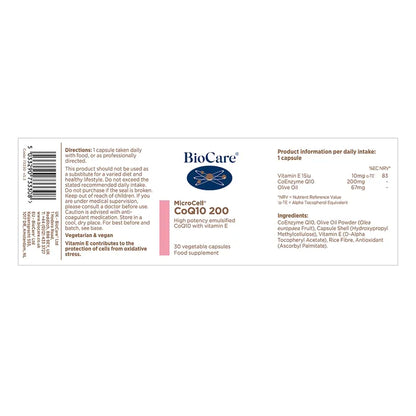 BioCare MicroCell CoQ10 200 30 Capsules