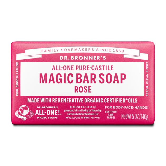 Dr. Bronner's Rose Soap Bar (Org) 140g