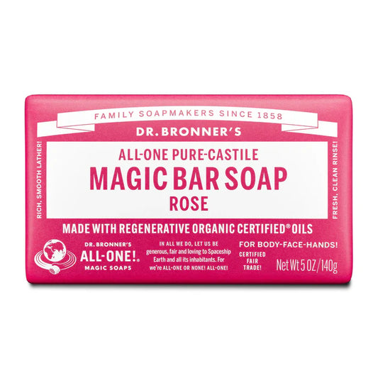 Dr. Bronner's Rose Soap Bar (Org) 140g