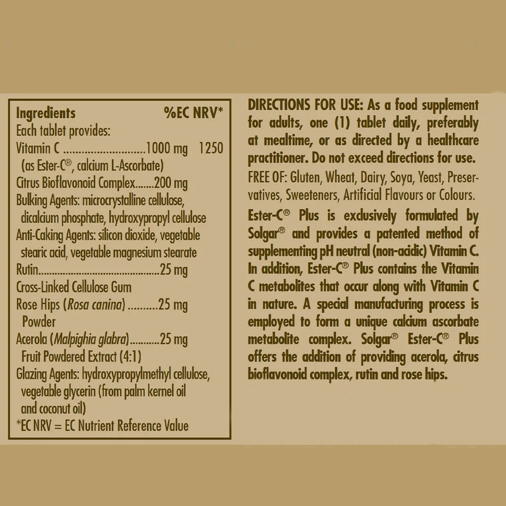 Solgar Ester-C Plus 1000mg 20x90 TAB GB