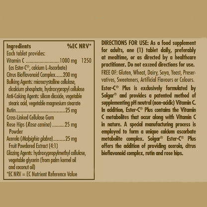 Solgar Ester-C Plus 1000mg 20x90 TAB GB