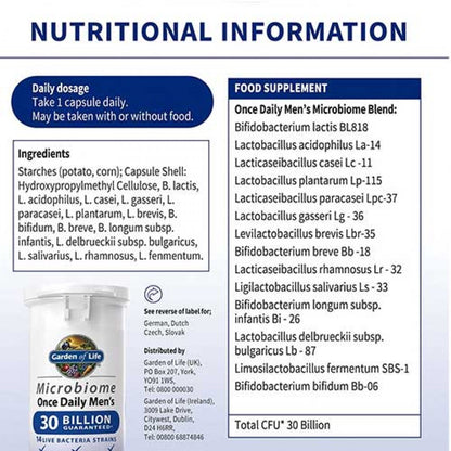 Garden of Life Mens 30 Capsules