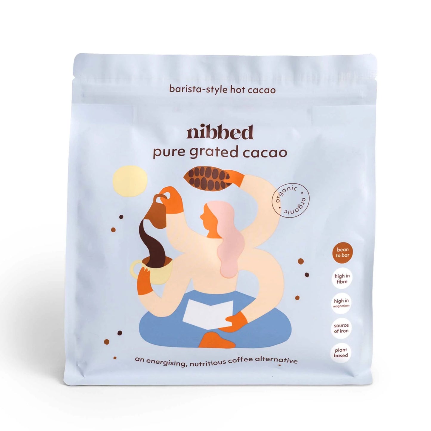 Nibbed Pure Cacao Grated Pouch 200g