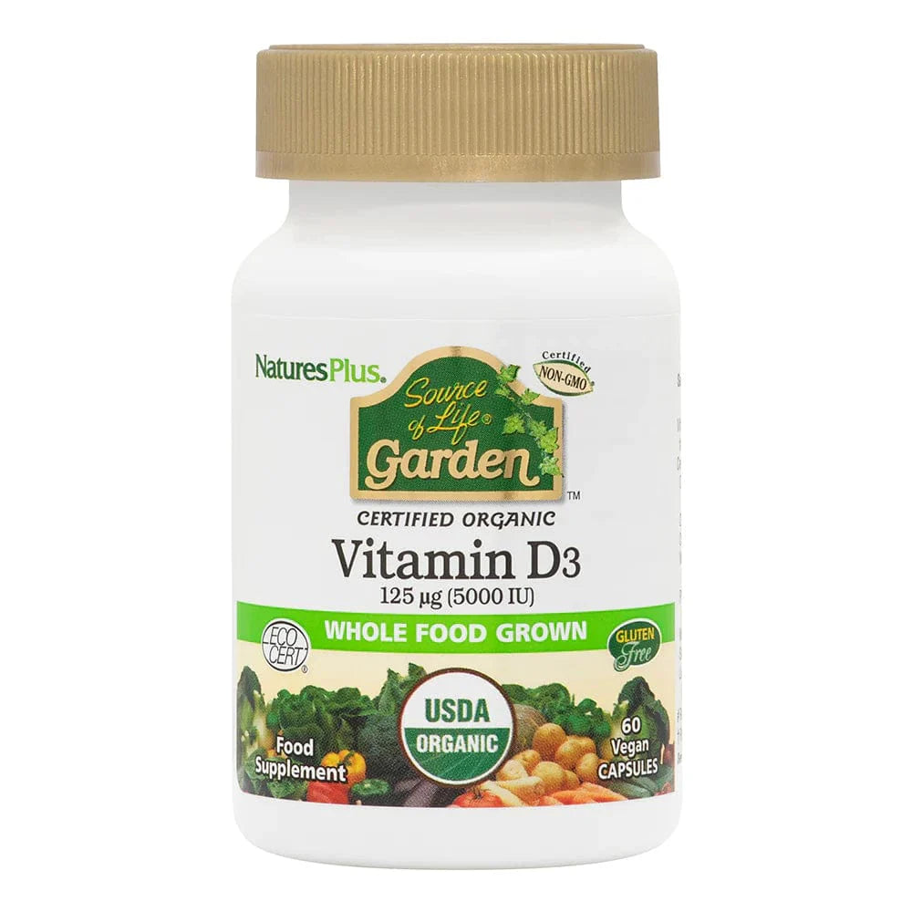 Source Of Life Garden Organic Vitamin D3 2500IU  60 Capsules