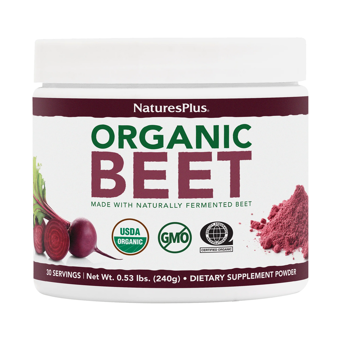 Nature's Plus Organic Beetroot Powder