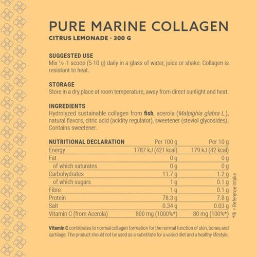 Plent Pure Marine Collagen - Citrus Lemonade 300gm
