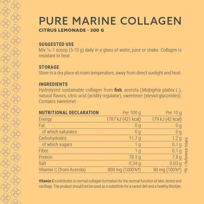Plent Pure Marine Collagen - Citrus Lemonade 300gm
