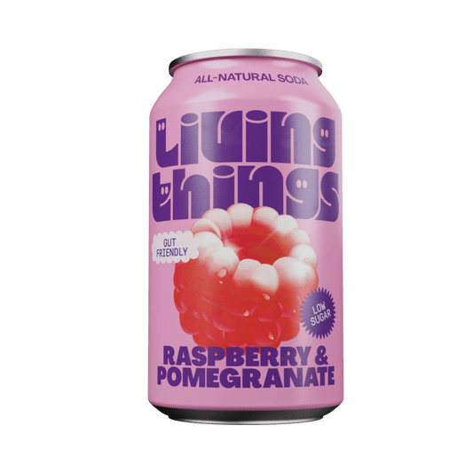 Living Things Raspberry Pomegranate Soda