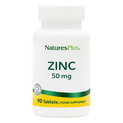 Nature's Plus Zinc 50 mg Tablets